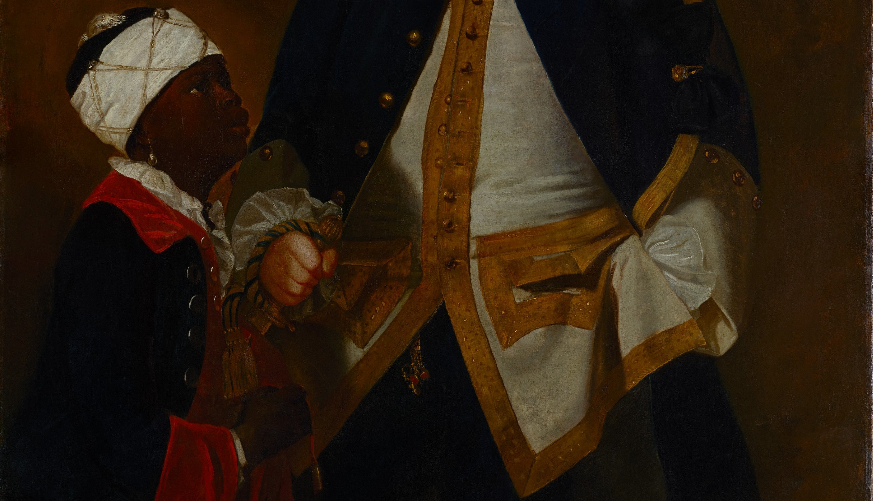 Detail from Reynolds' Lieutenant Ourry portrait