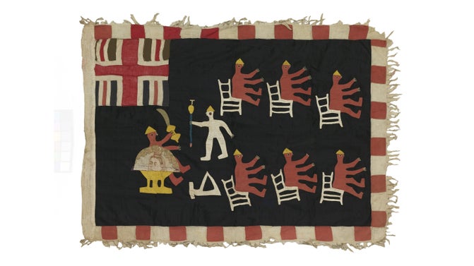 An early 20th century Asafo flag from Ghana, part of the Karun Thakar Collection