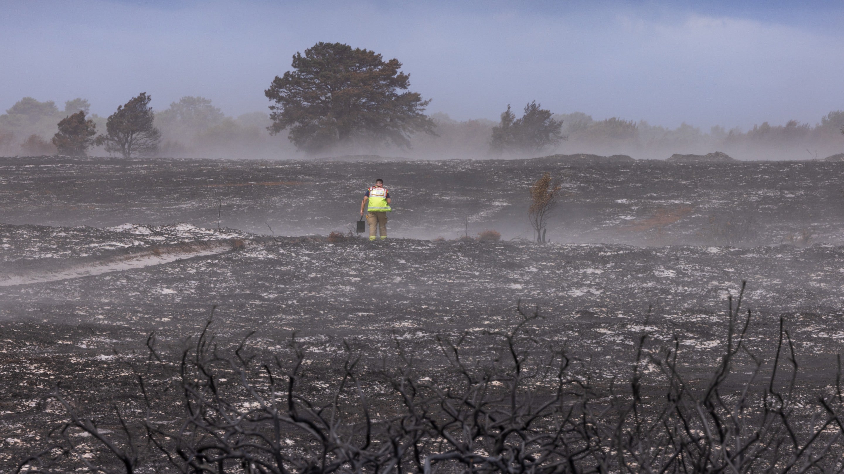 The extent of the fire damage at Dunwich Heath August 2026