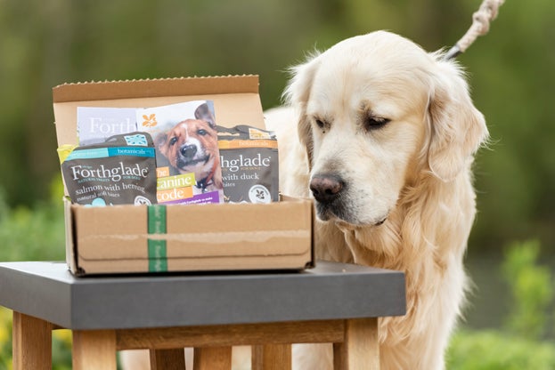 Dog with Forthglade treats
