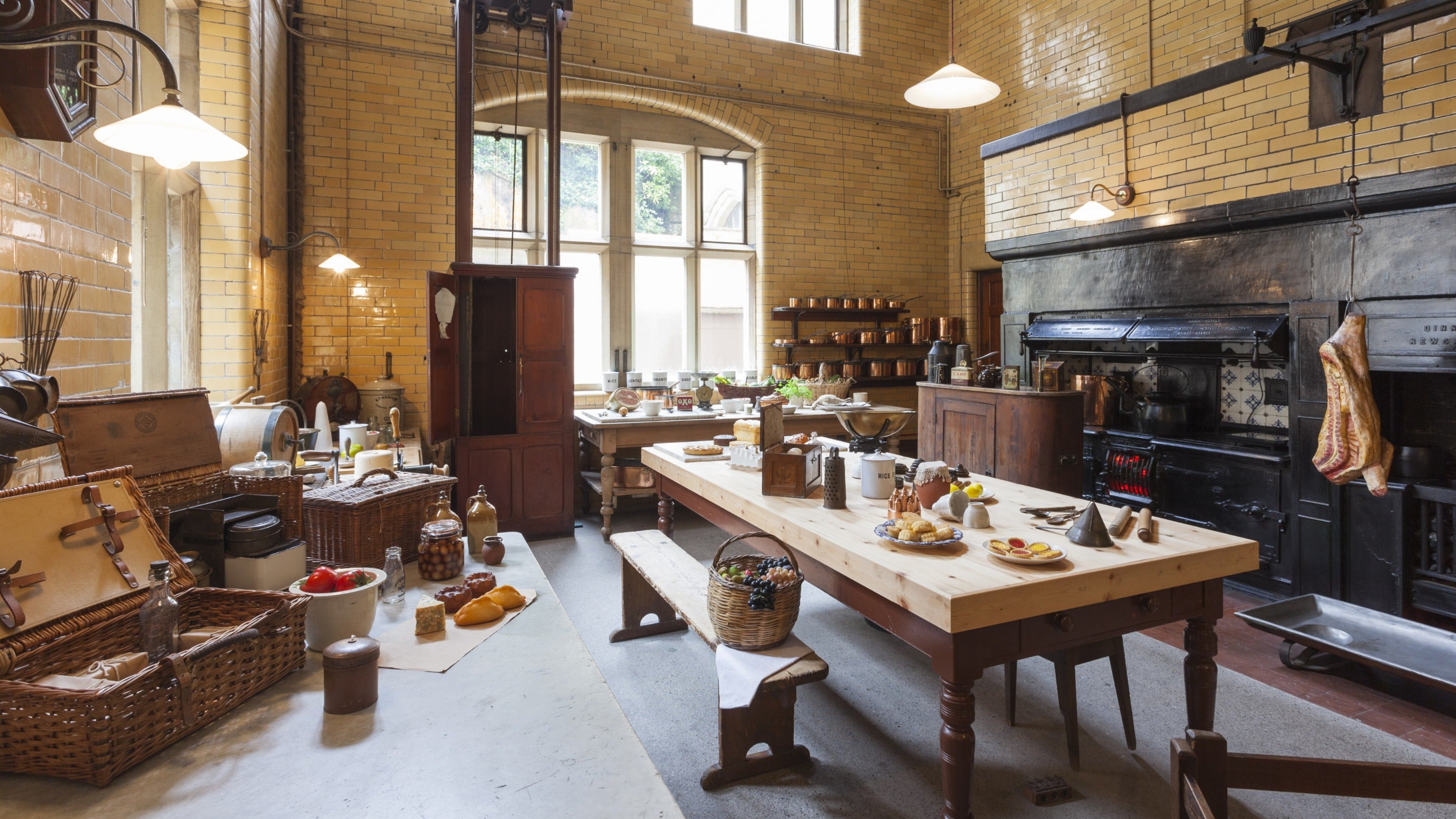 The kitchen at Cragside, Northumberland.