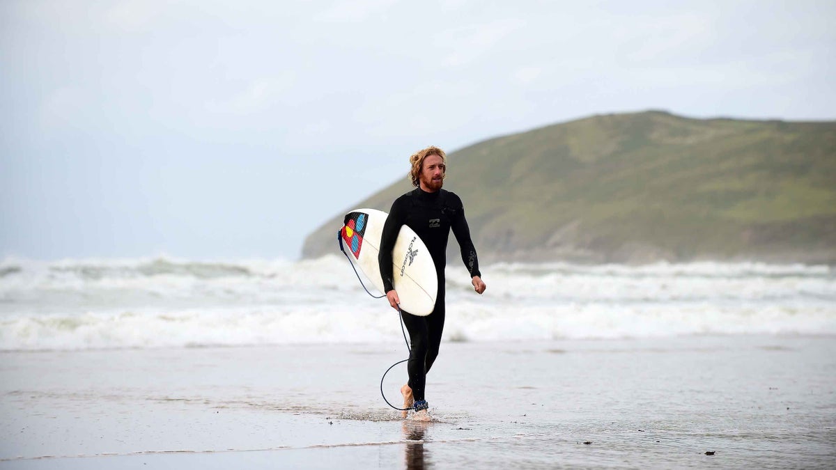 Surfing & walking at Baggy Point Devon National Trust
