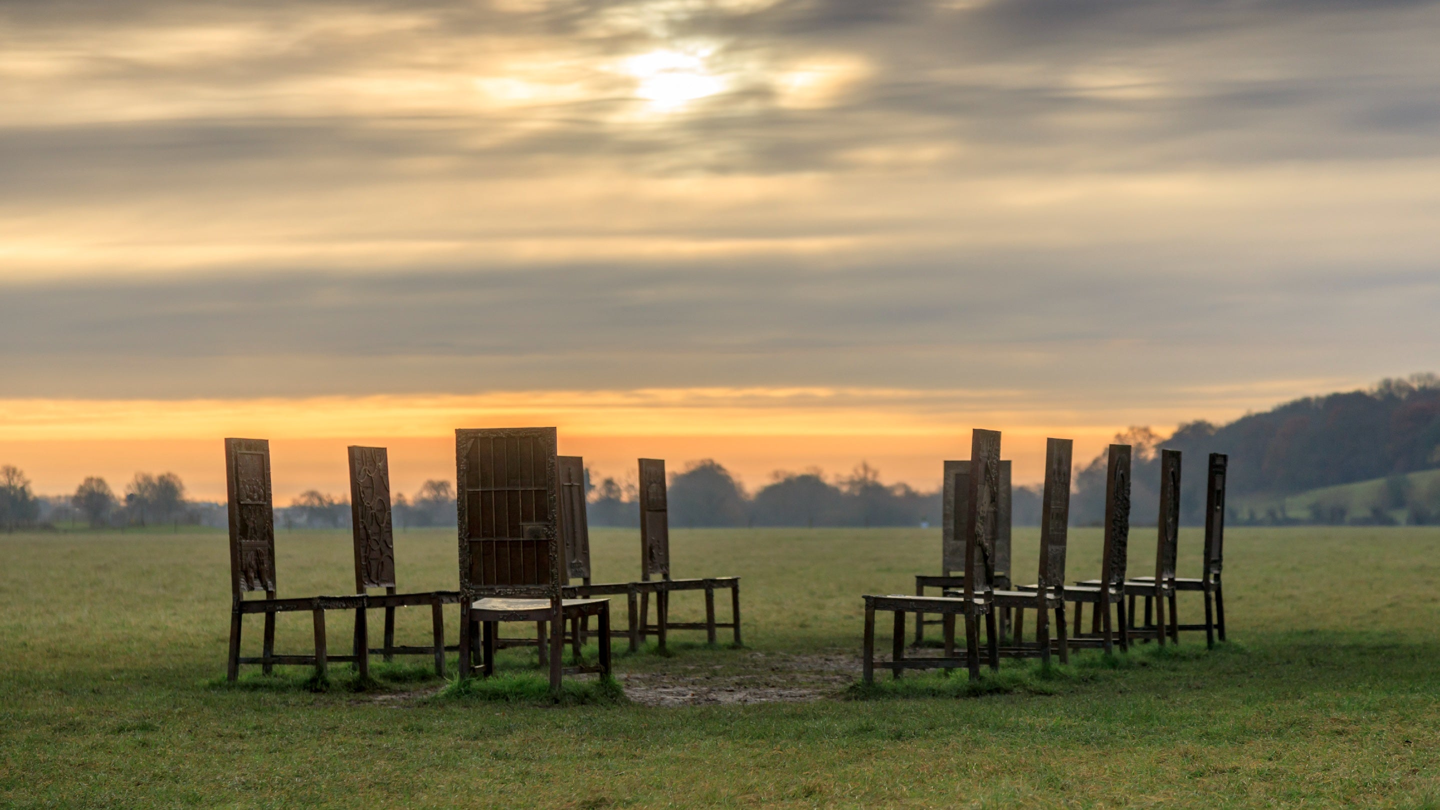 The Jurors by Hew Locke, Runnymede, Surrey
