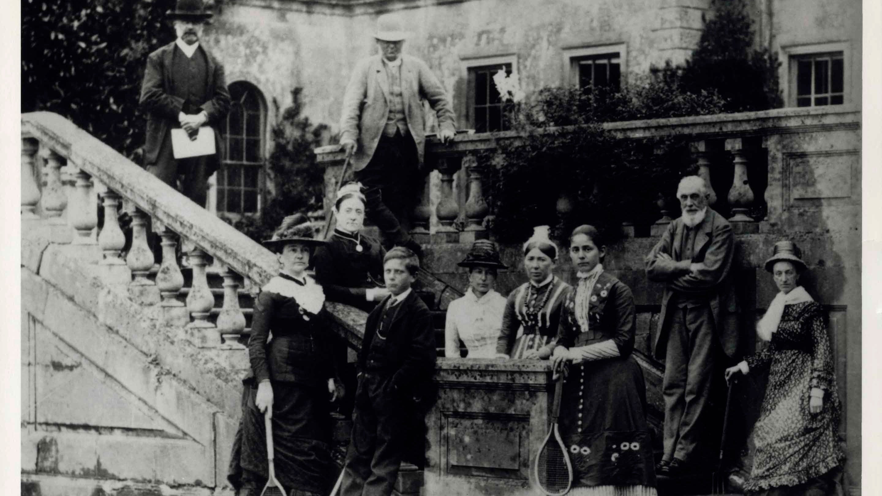 The Blathwayt family c1880 at Dyrham Park, at the time of Captain George William Blathwayt