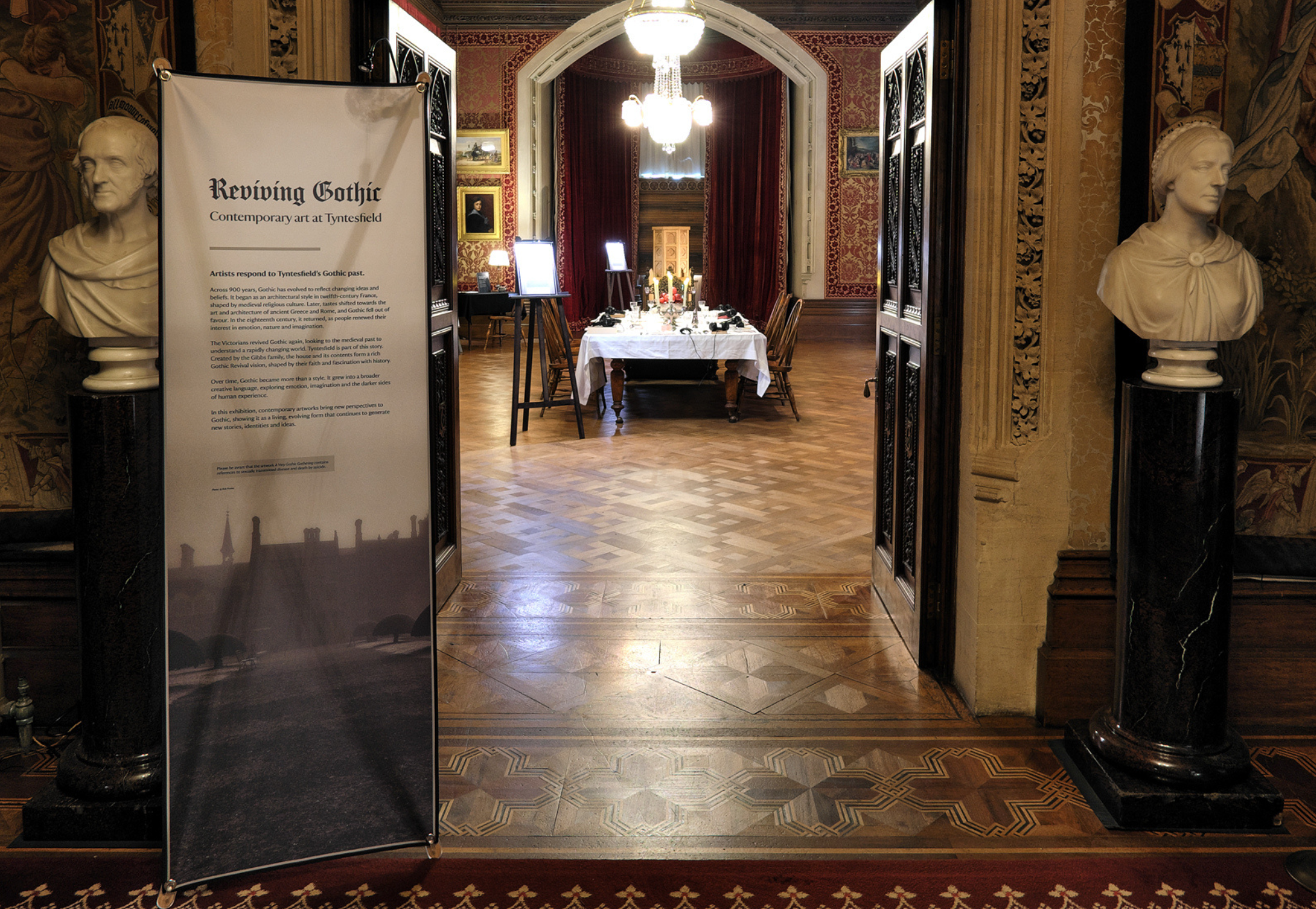 The Reviving Gothic exhibition in the Drawing Room of Tyntesfield House