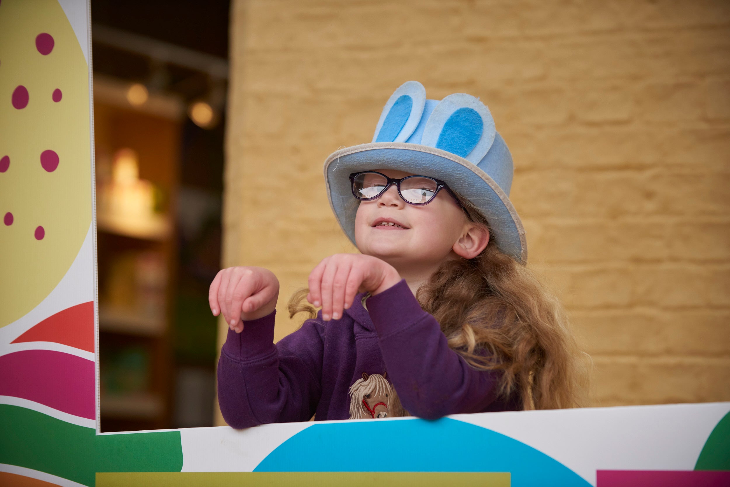 Striking a pose on the Easter Adventure trail at Wimpole Estate