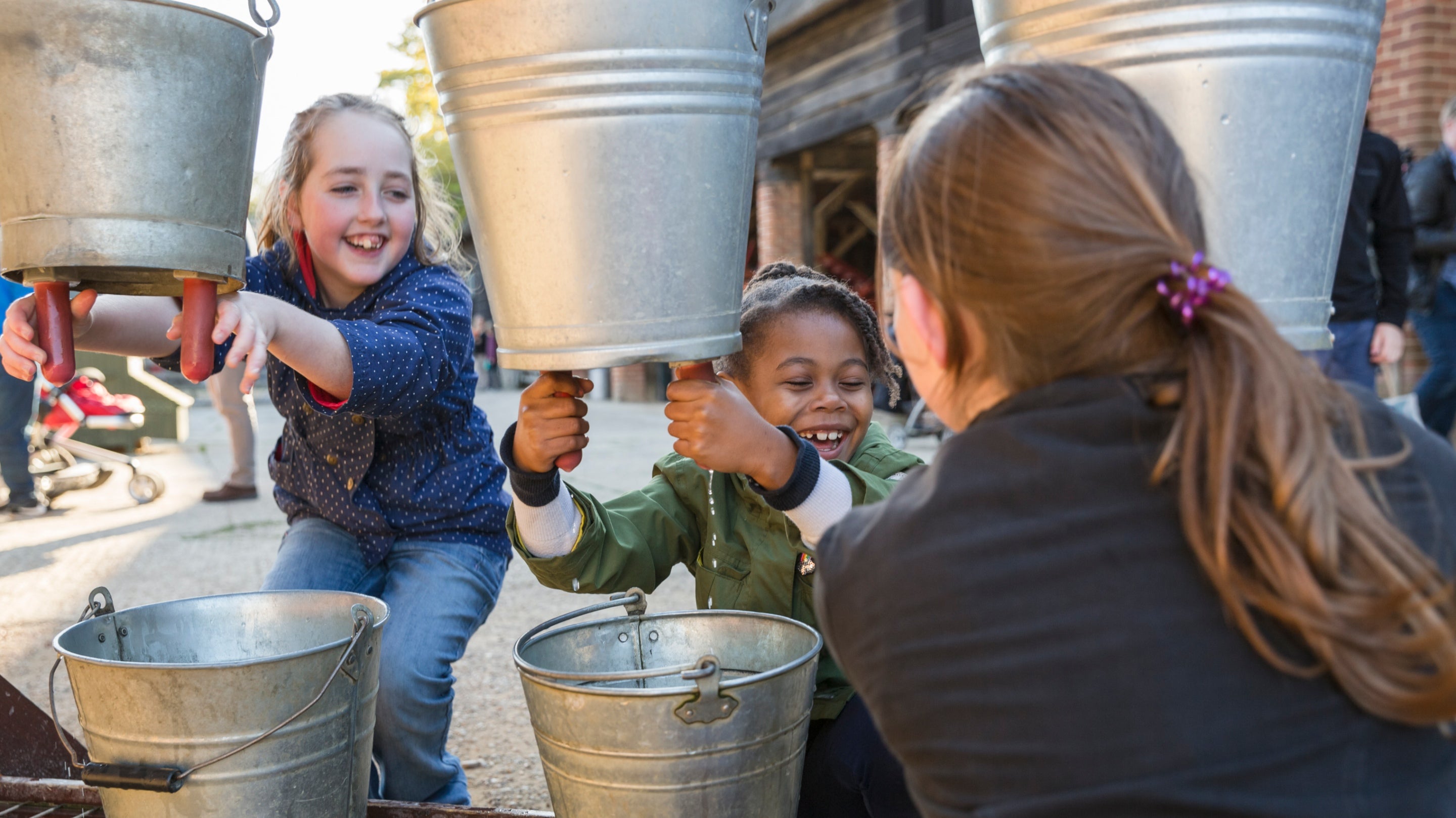 Children on Home Farm at Wimpole Estate, Cambridgeshire