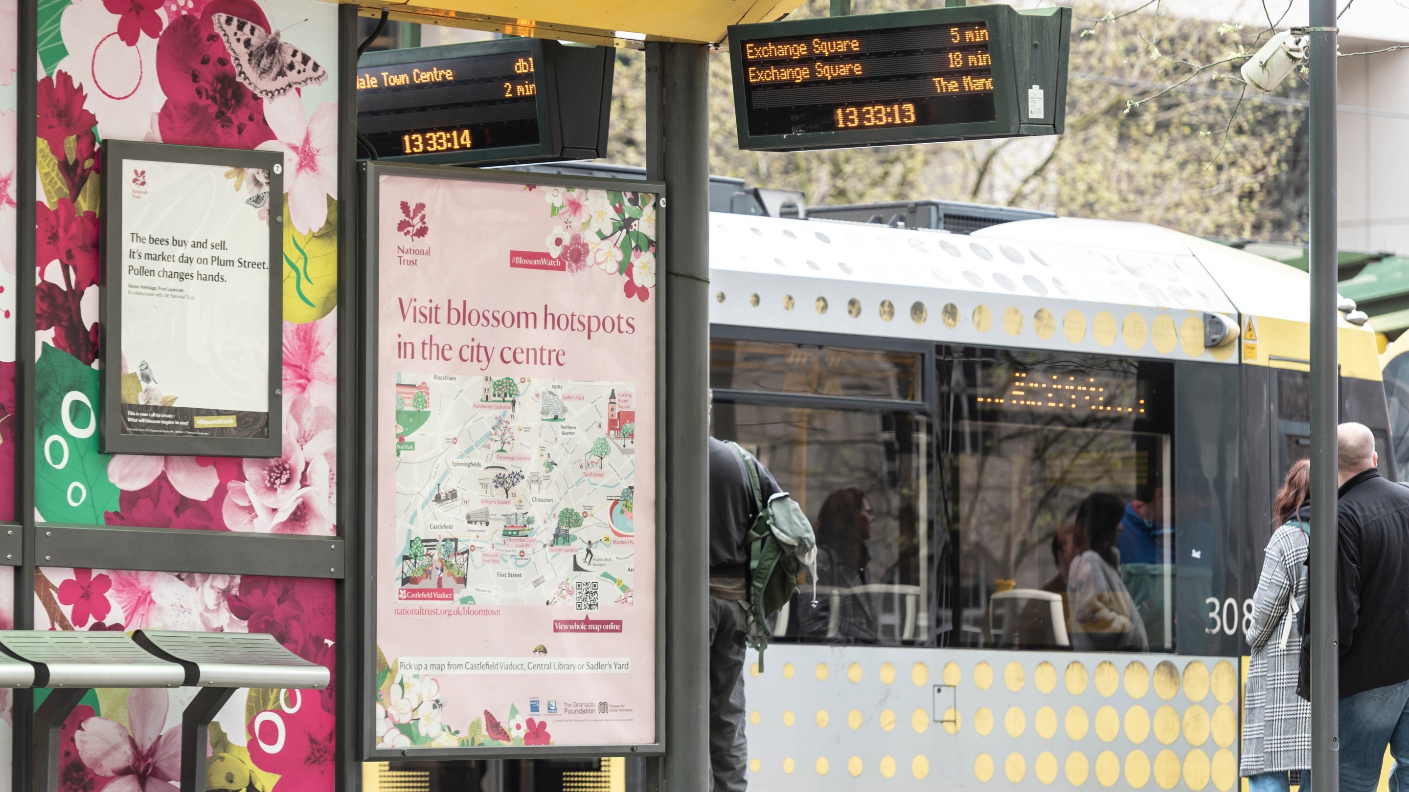 Blossomtown Map at St Peter's Square, Manchester