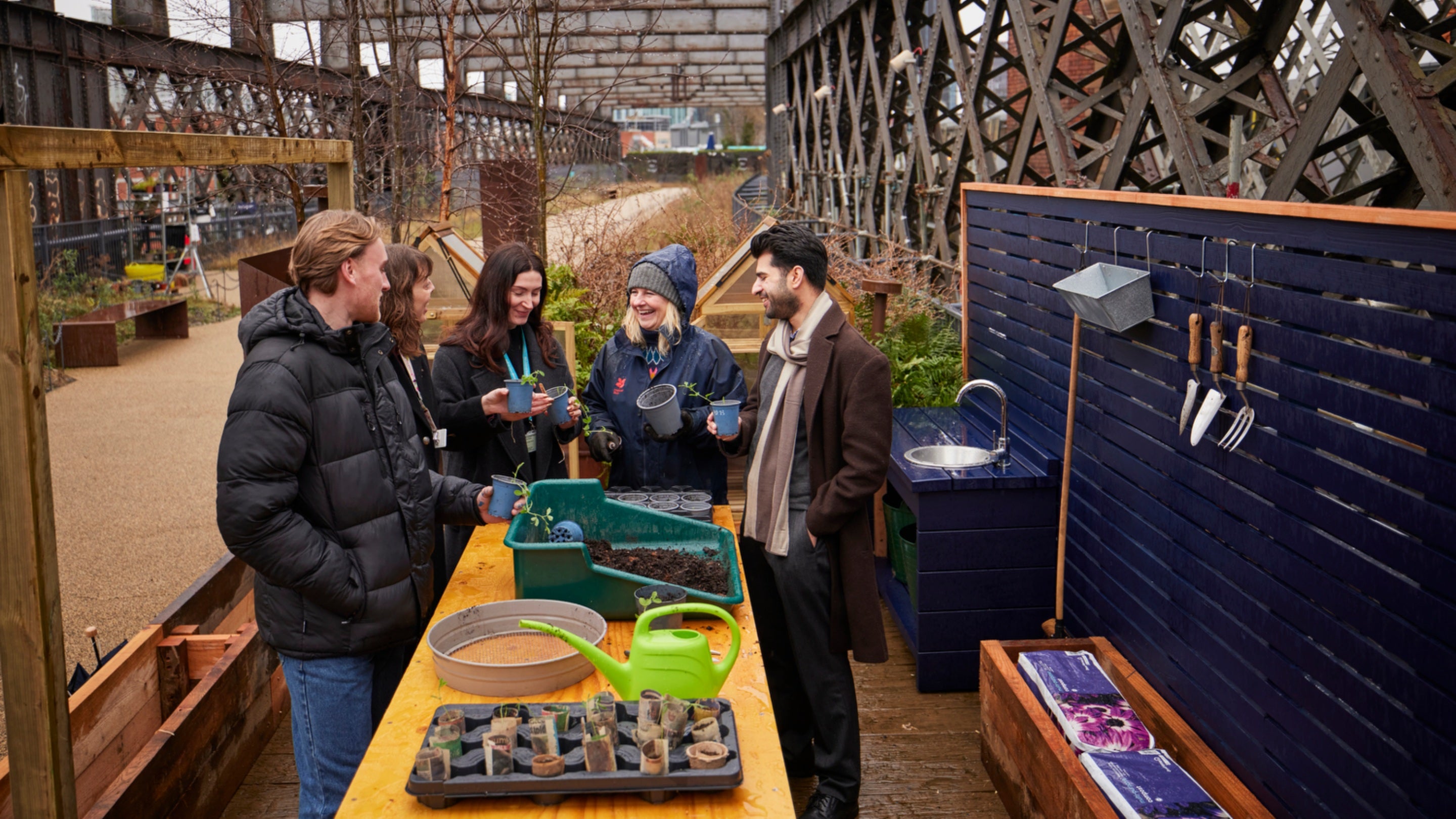 The workshop space at Castlefield Viaduct, Manchester.