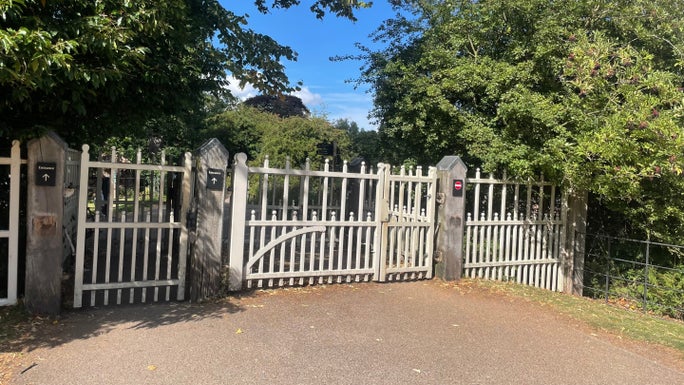 An image of a wooden deer gate