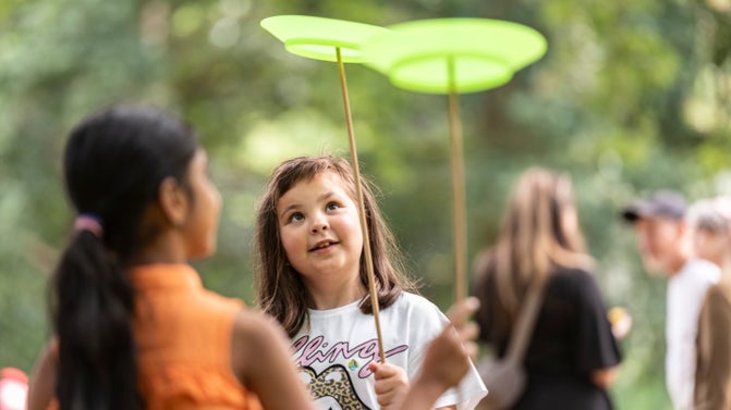 Children enjoying summer activities at Dunham Massey