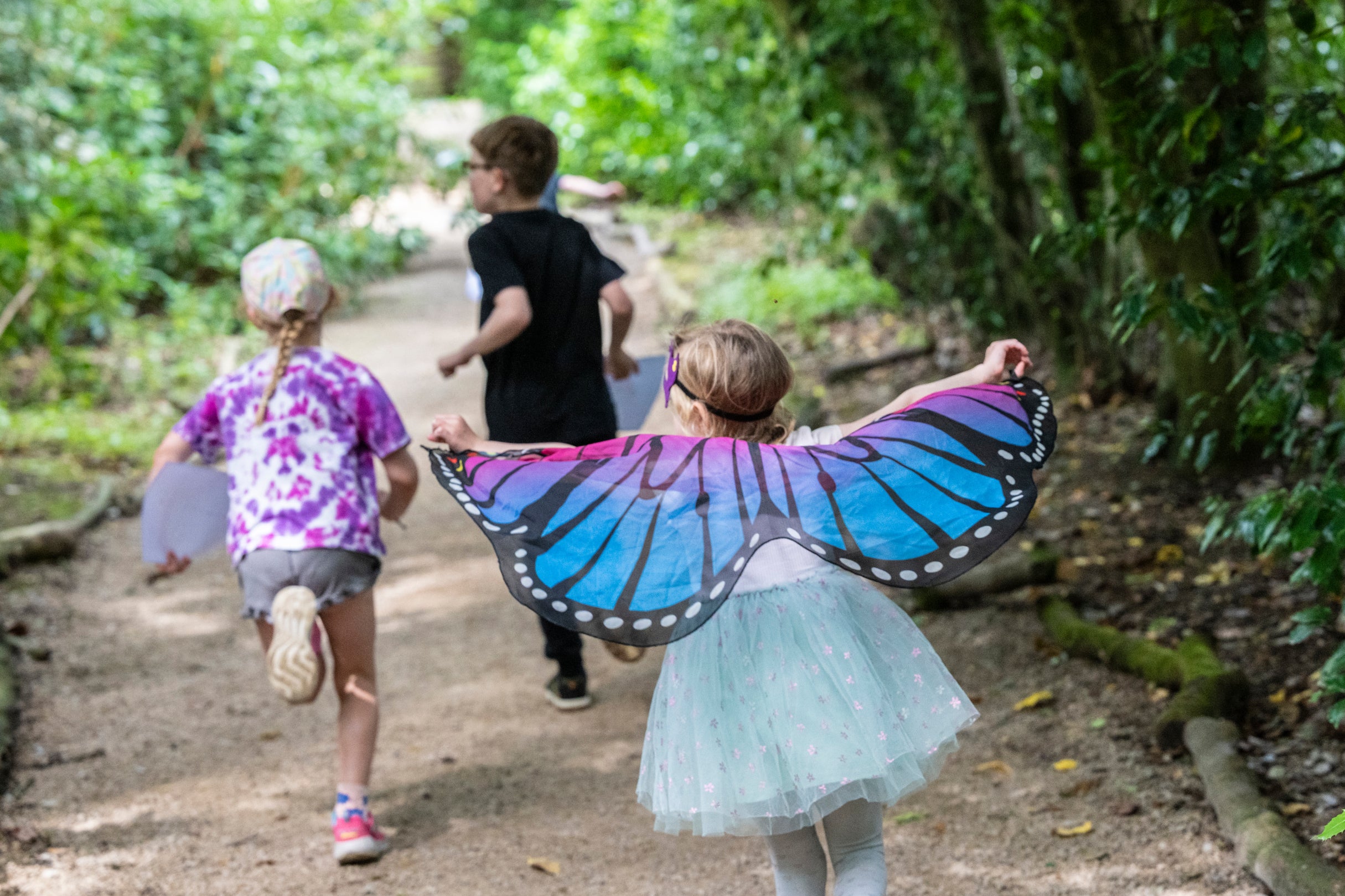 Children enjoying the Water Wonders Trail at Hare Hill
