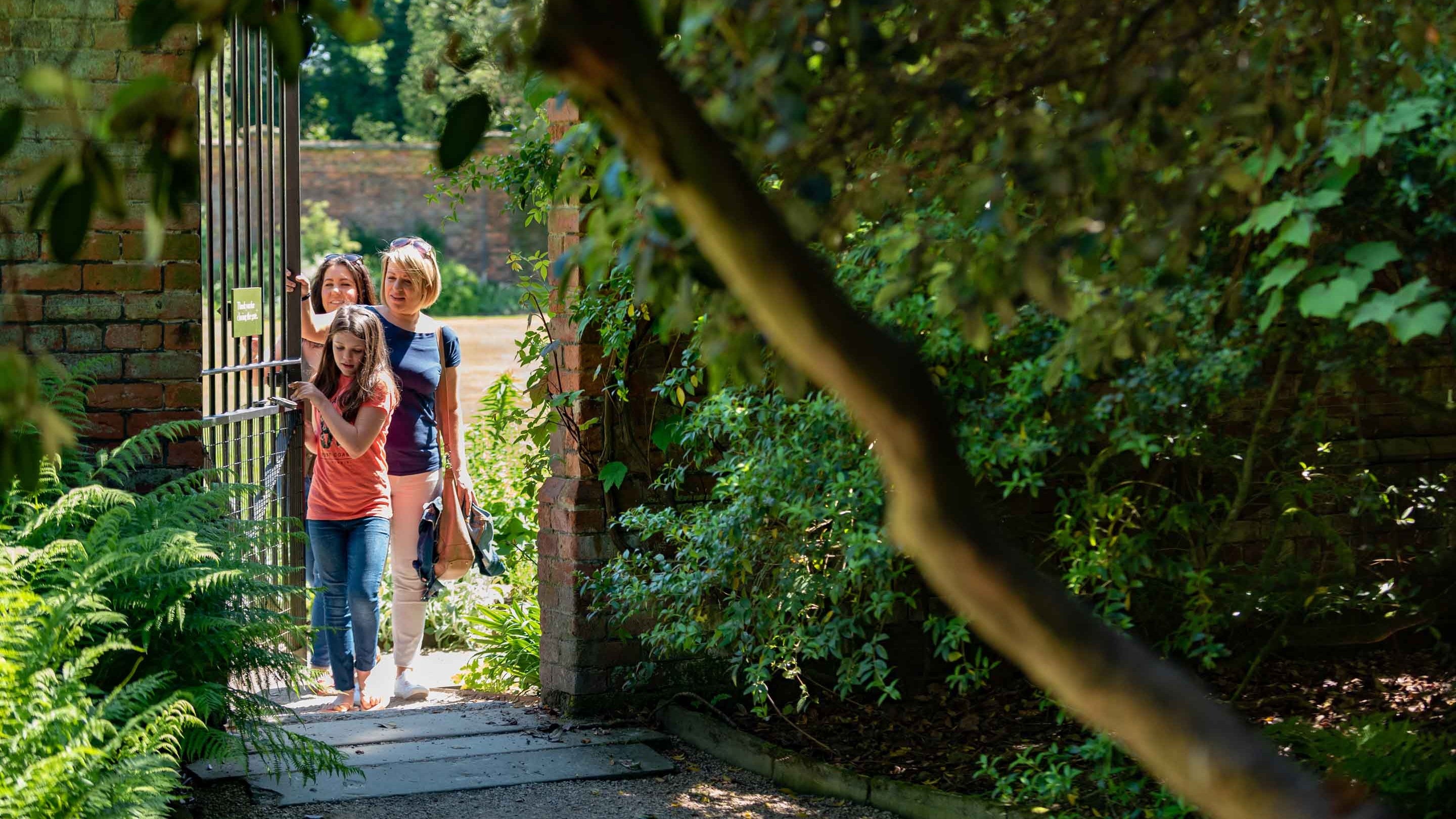 Visitors in the Walled Garden at Hare Hill, Cheshire
