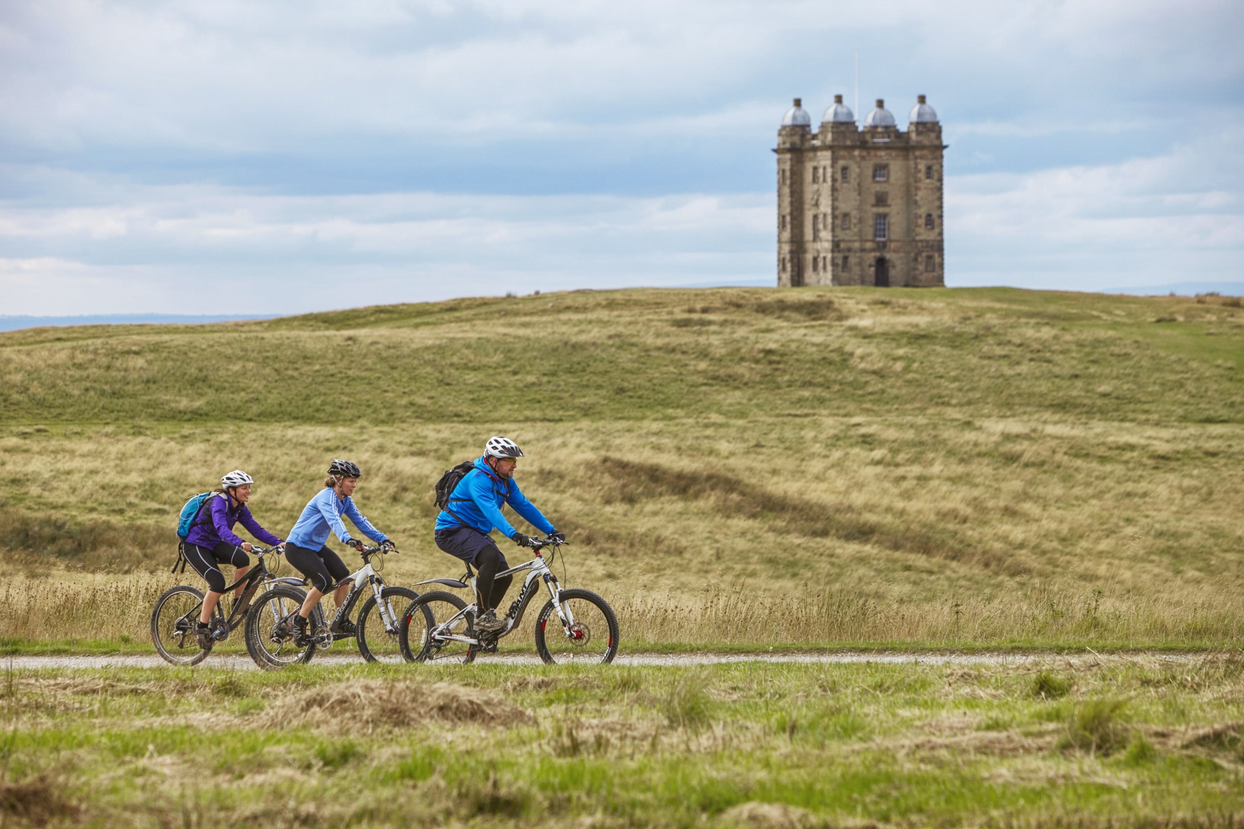 Cycling at Lyme Park, House and Garden, Cheshire.