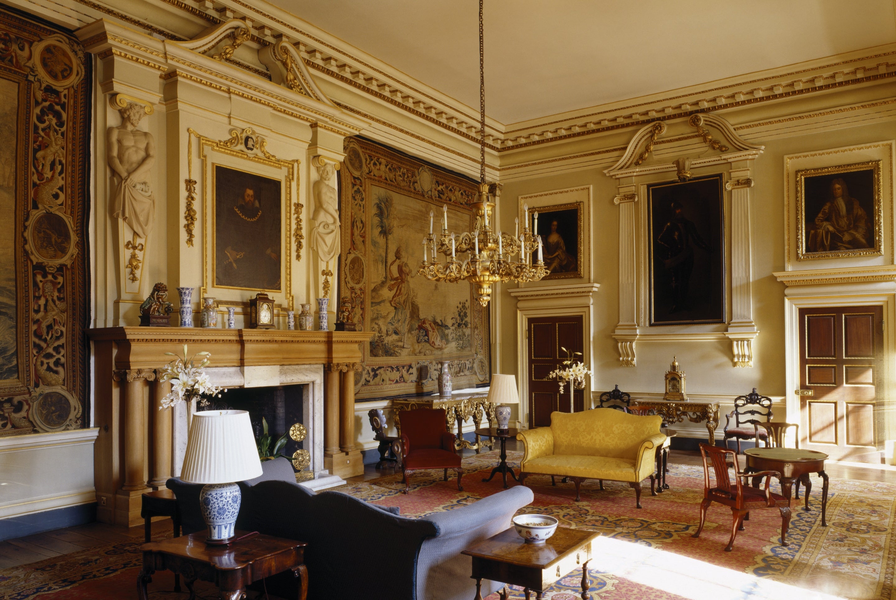 The Entrance Hall at Lyme Park, Stockport, Cheshire