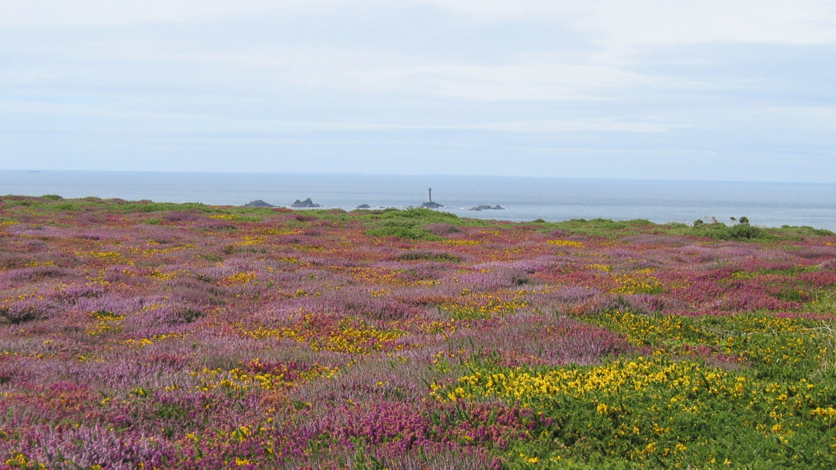 View from Mayon Cliff towards Longship's Lighthouse, West Penwith, Cornwall