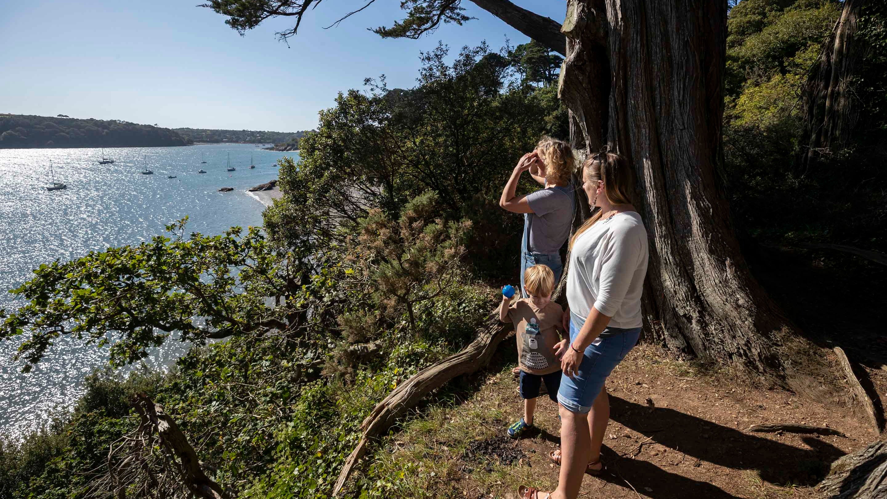Guests at Bosloe House, Bosveal, near Falmouth, Cornwall