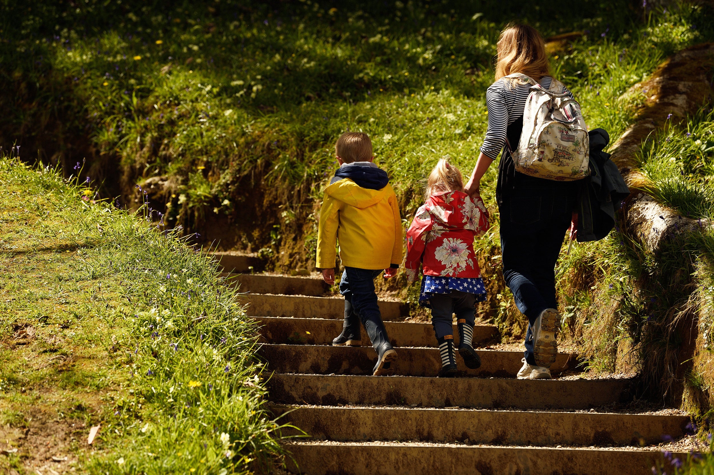 Family at Glendurgan Garden
