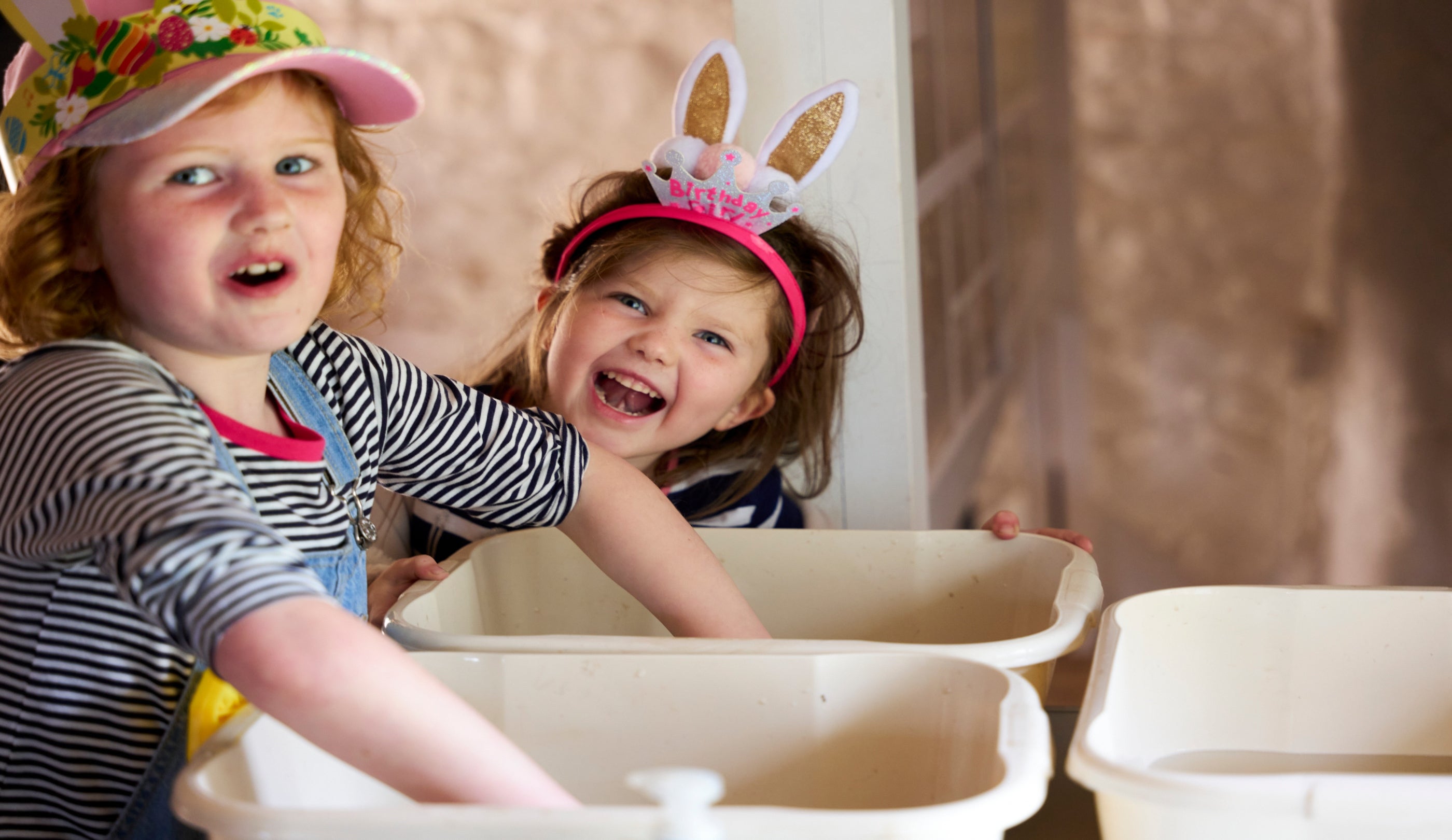 Children enjoying a clay craft workshop during the Easter trail at Godolphin.
