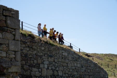 Visitors to Levant Mine