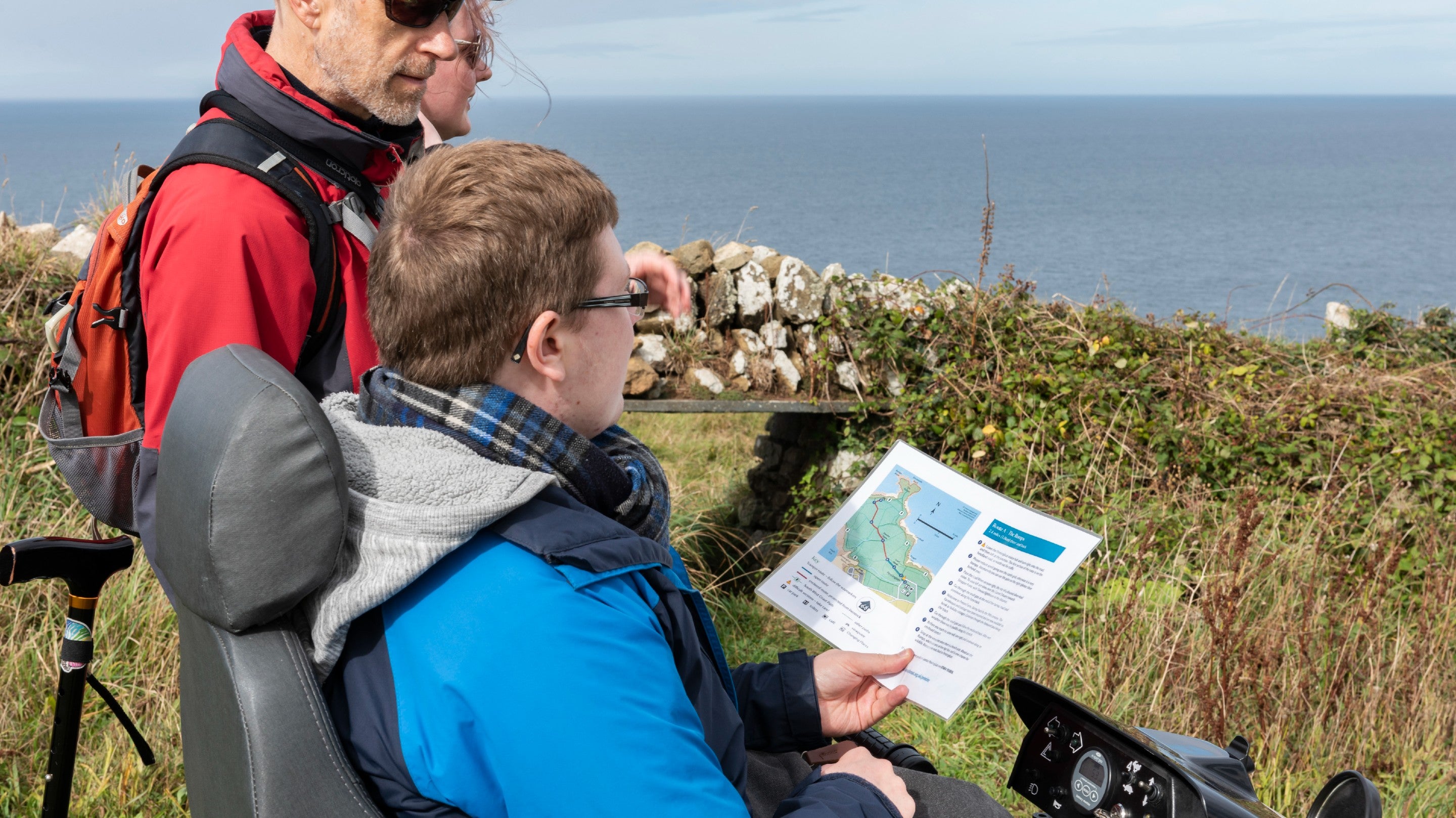The Tramper mobility scooter being used at Pentire, Cornwall