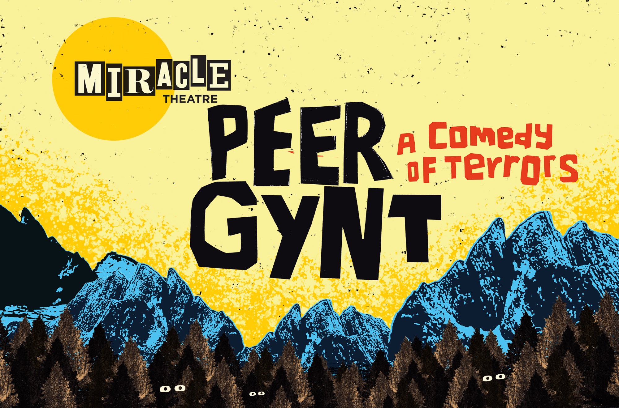 An illustration promoting the Miracle Theatre production of Peer Gynt