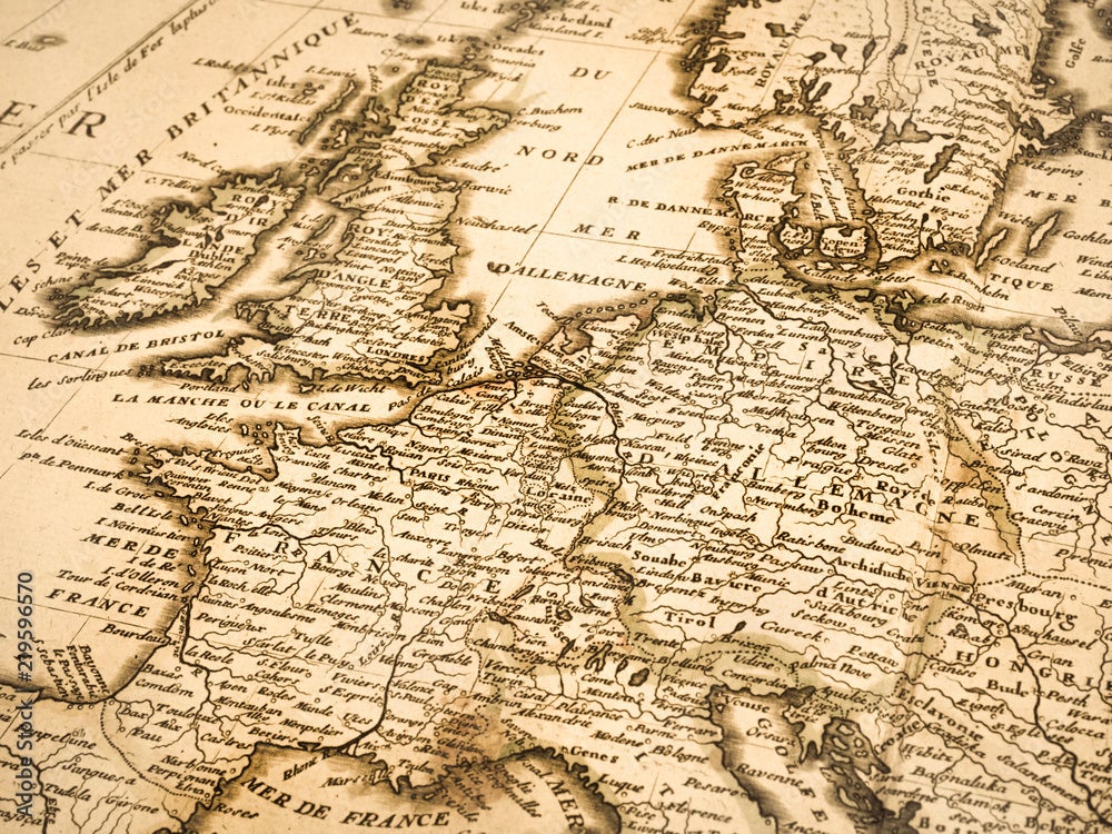18th - Century map of Europe