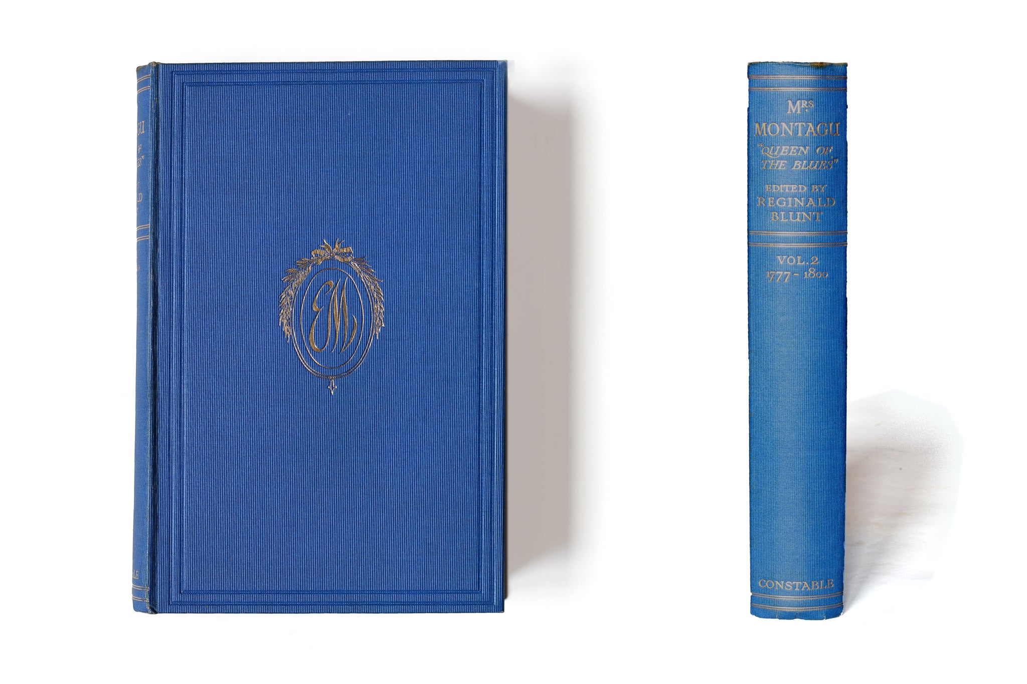 2v. . ill.., ports.. . 8vo.. Provenance: Large pictorial bookplate with view of Tyntesfield with coat of arms and armour below; "En Dios Mi Amparo Esperanza" "Tenax Propositi" [i.e. family motto] "George Abraham Gibbs, of Tyntesfield" [i.e. George Abraham 1st Baron Wraxall (1873-1931)] and Ink stamp: "Col. The Right Honourable George A. Gibbs, M.P." [i.e. George Abraham 1st Baron Wraxall (1873-1931)] in both vols.. Binding: Publisher's full blue cloth; gold-tooled spine and crest on left boards; blind-tooled borders on left boards.