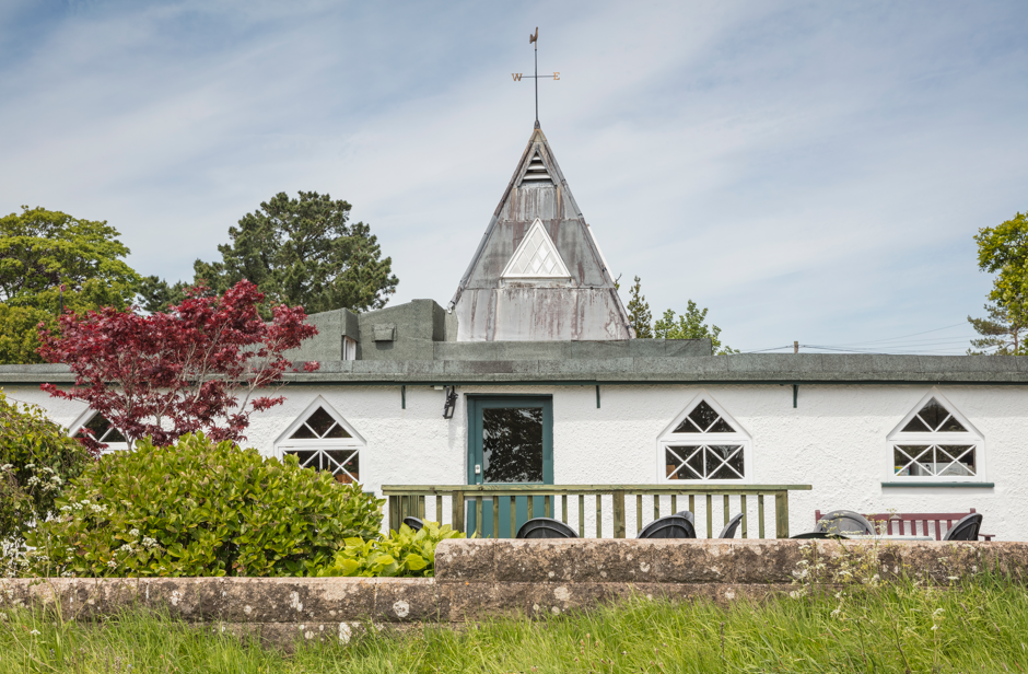 Exterior of Point in View chapel at A la Ronde, Devon