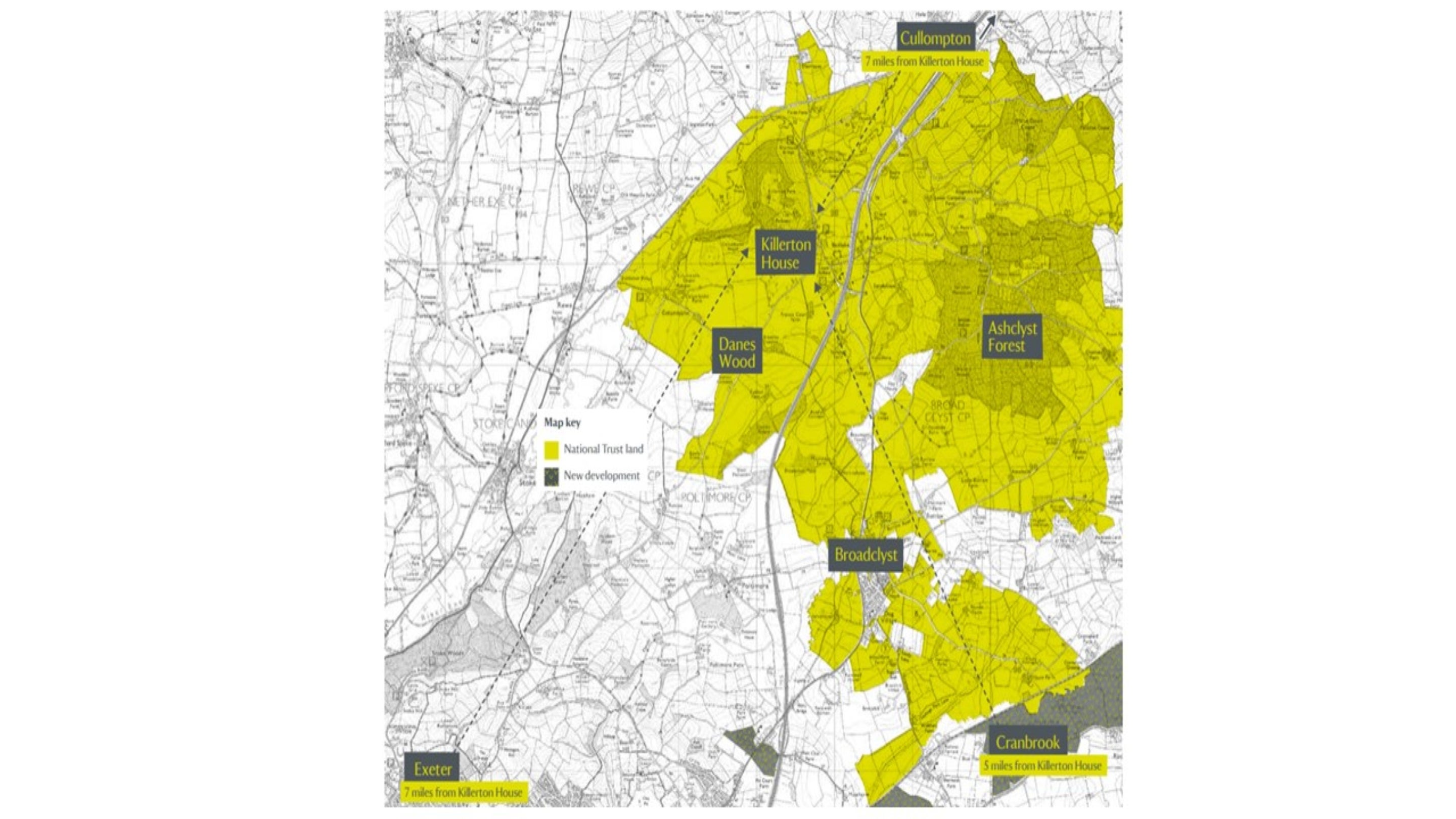 Map of the Killerton estate