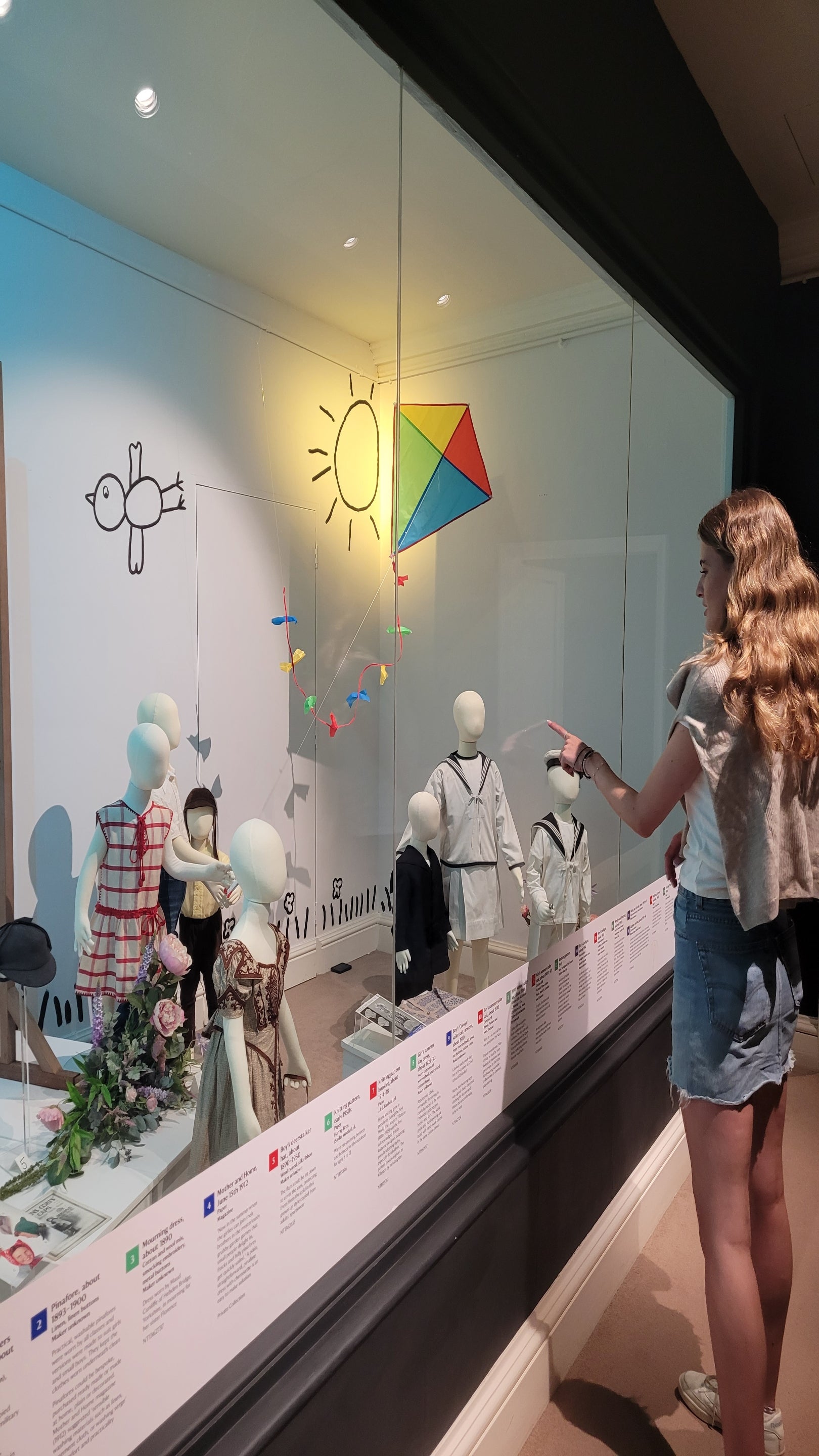 Volunteer working in the fashion department at Killerton