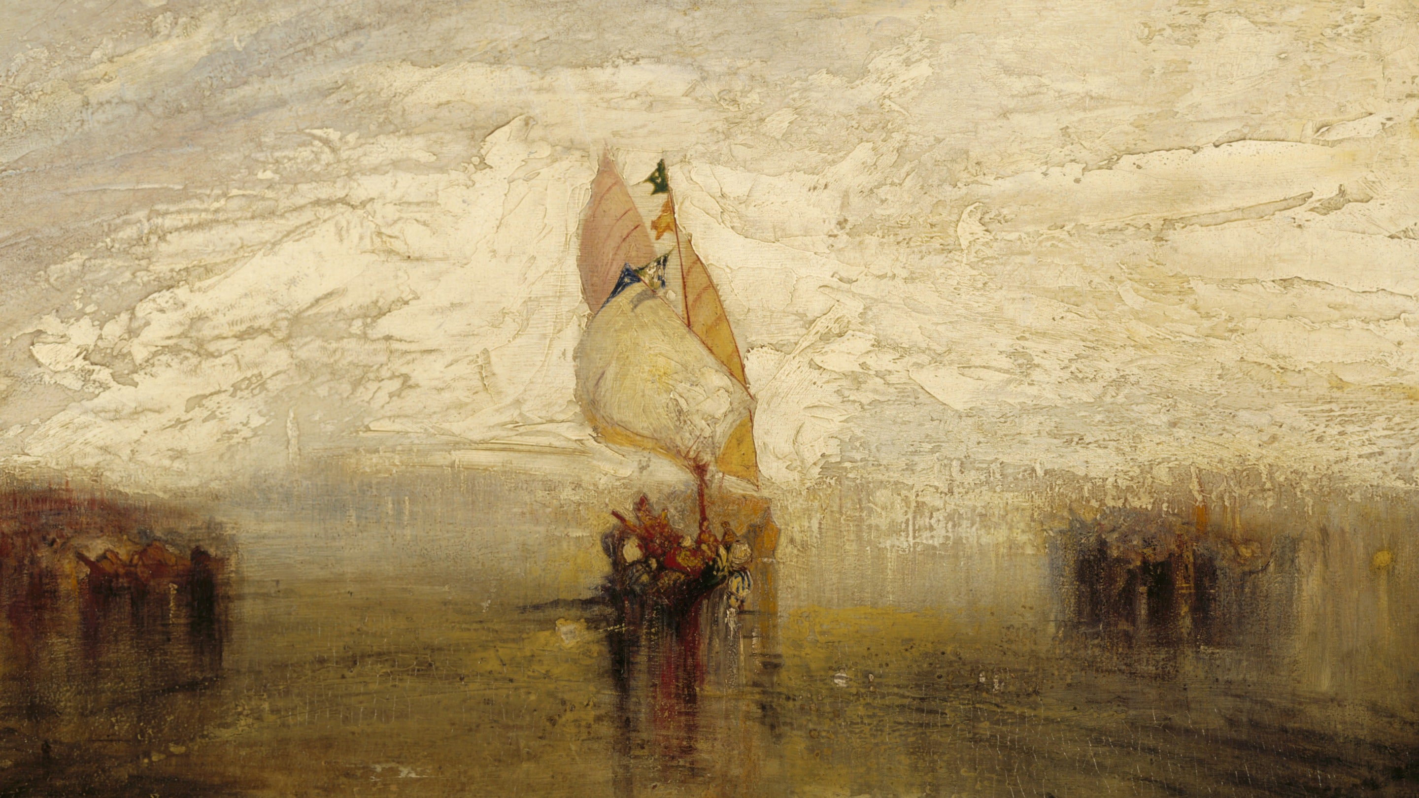 Sun of Venice going to Lea by JMW Turner, a painting in The Drawing Room at Knightshayes