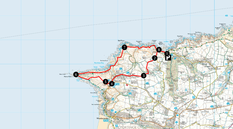 Map of a walking route