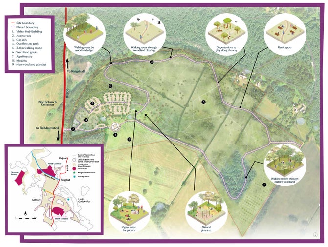 Overview map of the proposed South Ashridge Gateway showing