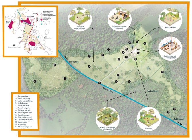 Overview map of the proposed North Ashridge Gateway