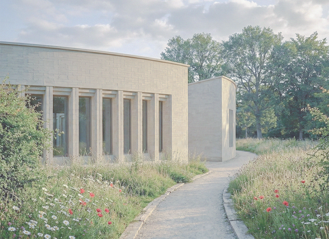 Illustrative design of the proposed visitor hub building at the South Ashridge Gateway