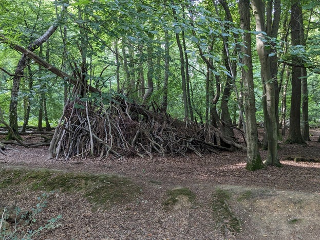 Den building at Ashridge Estate, Hertfordshire