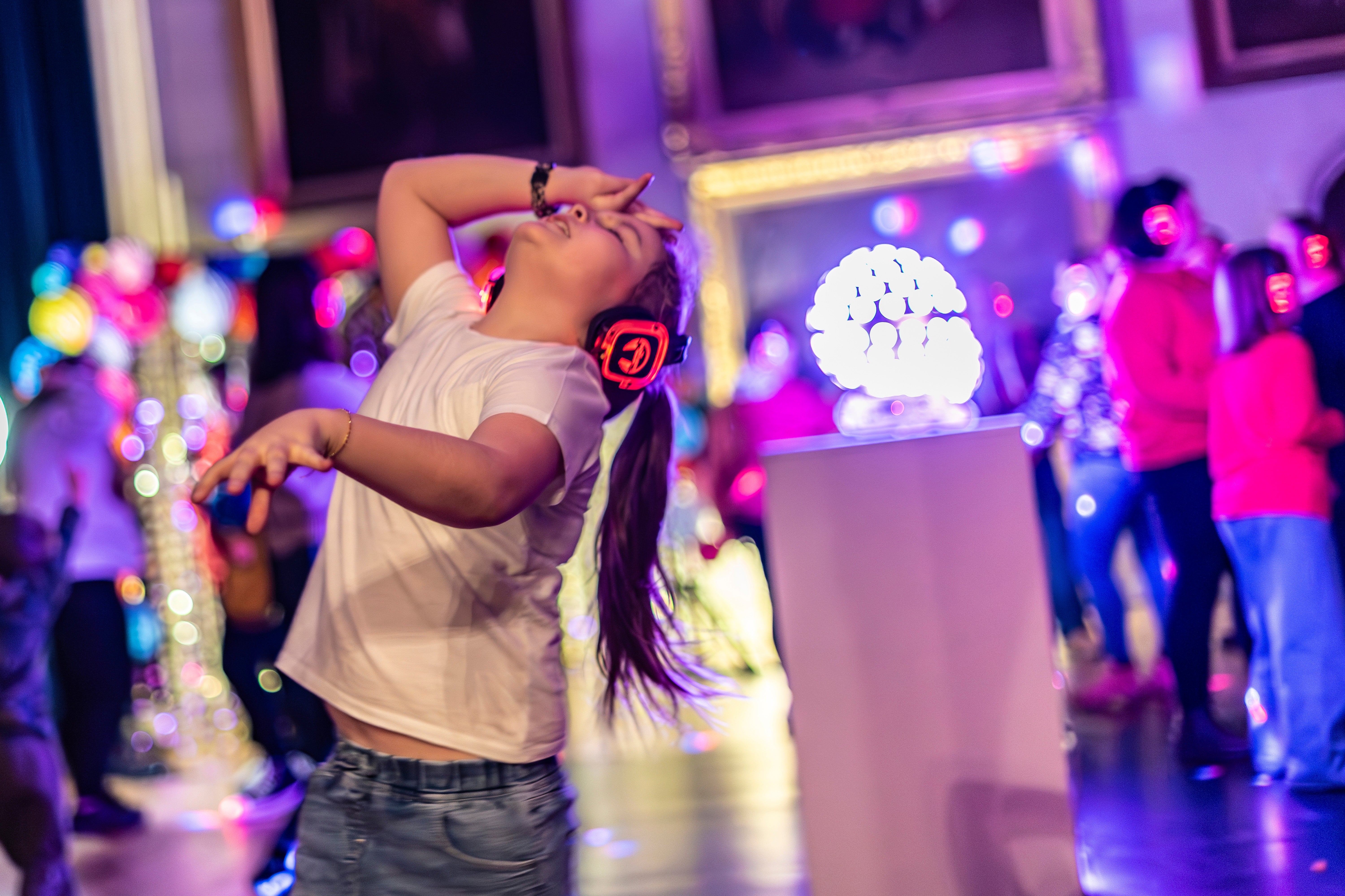 Christmas silent disco in the Music Room at Plas Newydd House and Garden, Anglesey