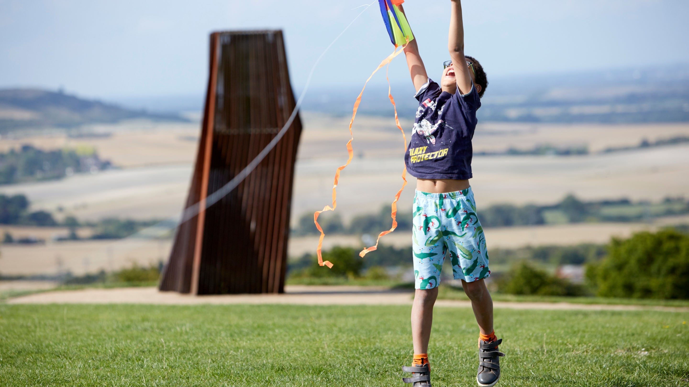 Kite flying at Dunstable Downs and Whipsnade Estate, Bedfordshire
