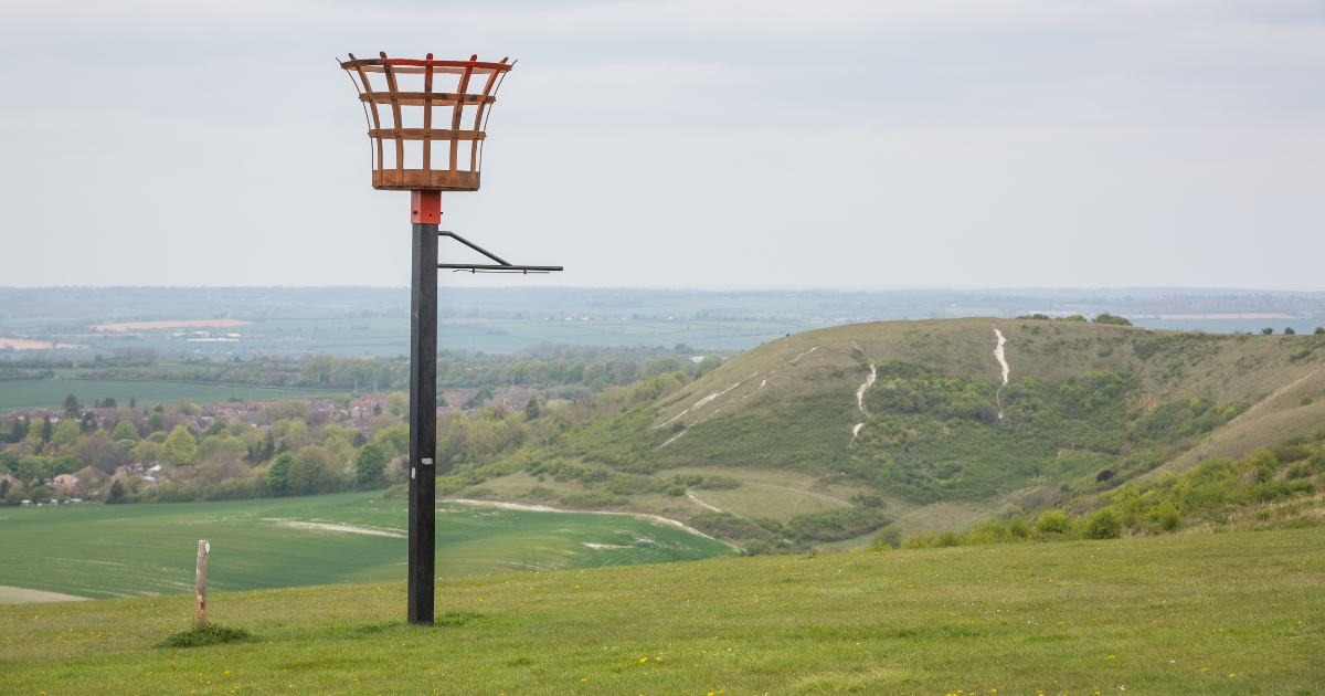 The beacon at Dunstable Downs and Whipsnade Estate, Bedfordshire