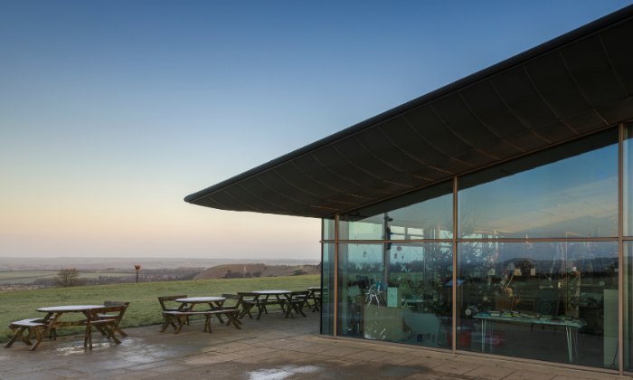 Entrance of the Visitor Centre at Dunstable Downs