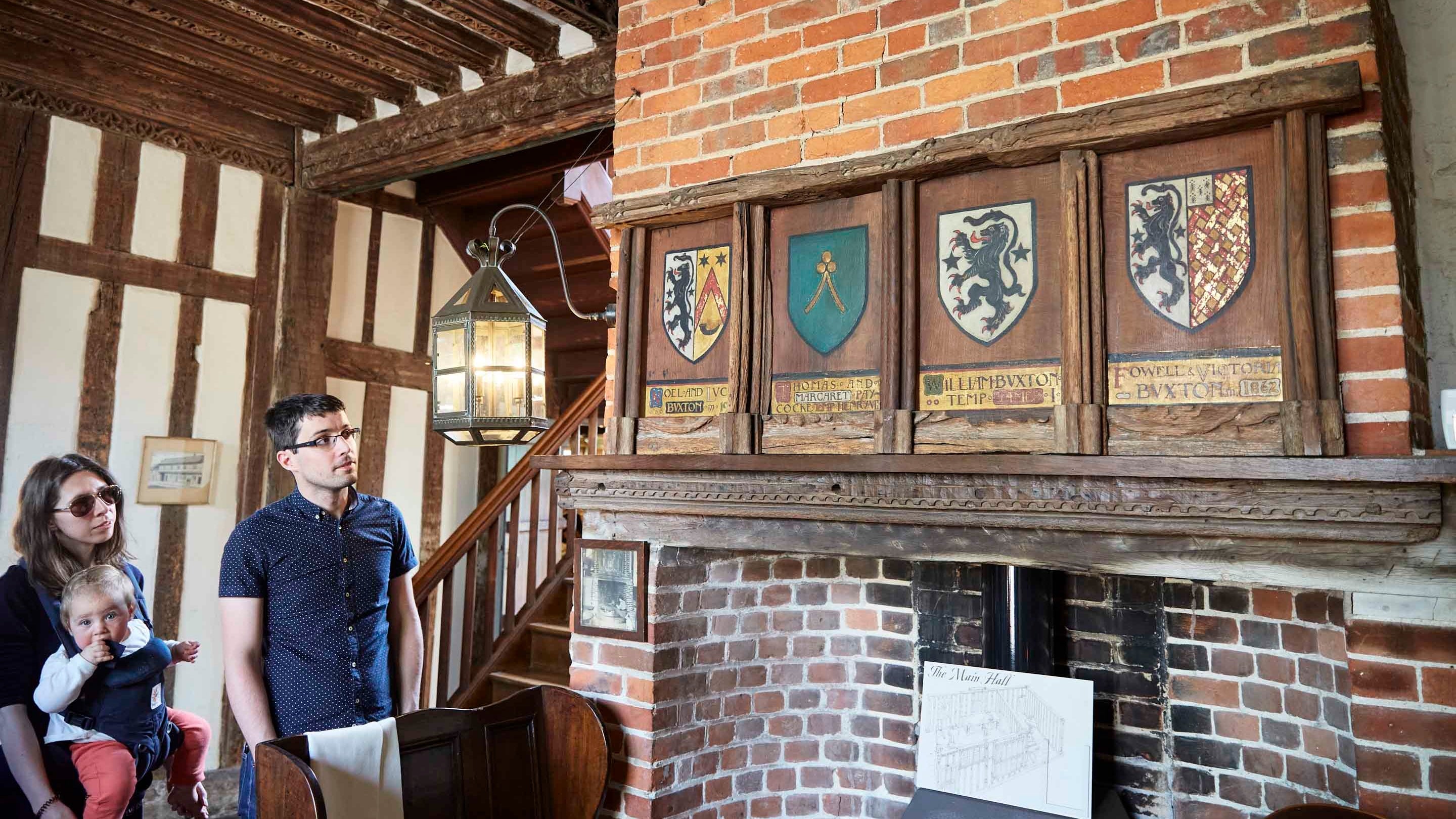 Visitors in the Parlour at Paycocke's House and Garden, Essex