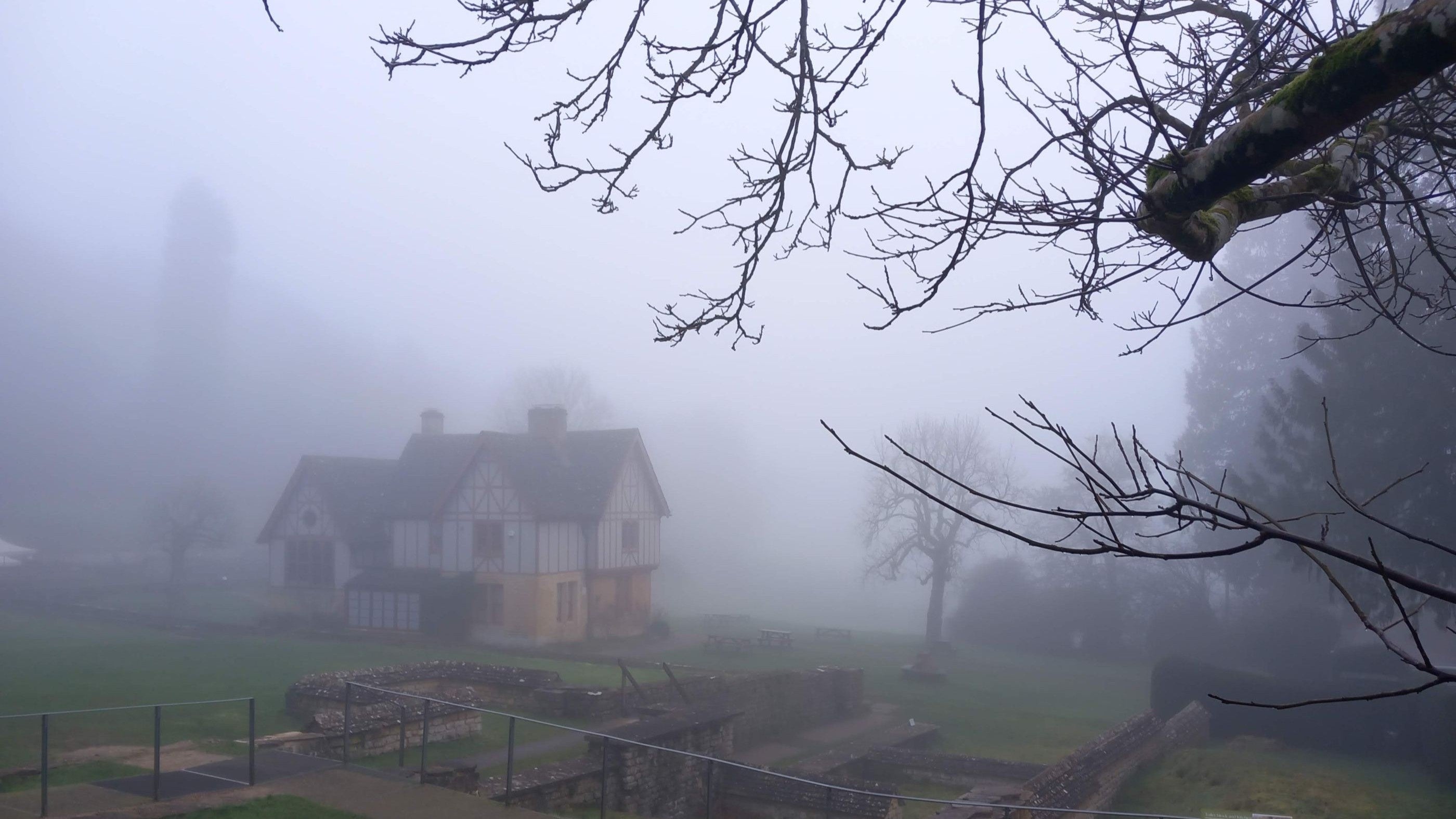 Mist at Chedworth Roman Villa
