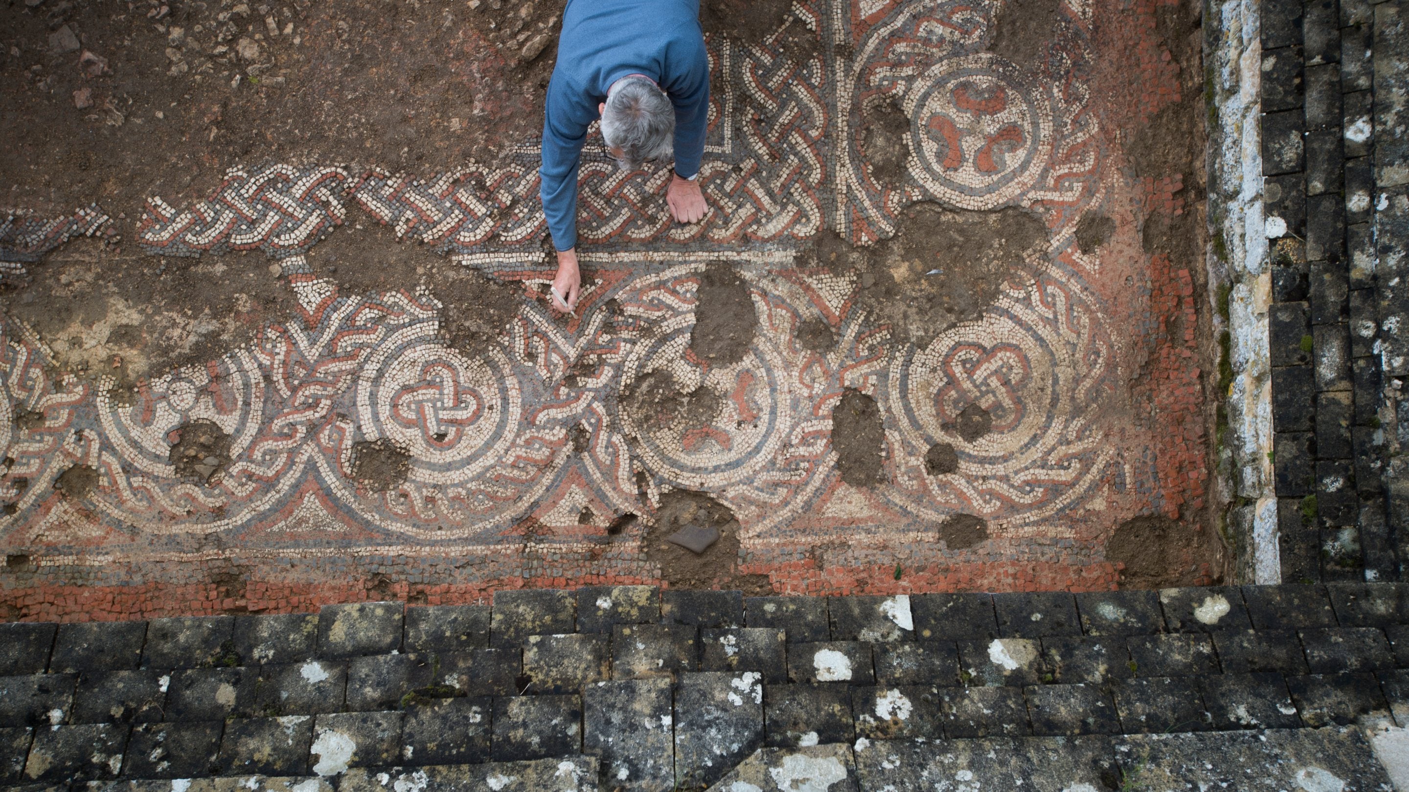 Archaeologists at Chedworth Roman Villa exploring what lies underneath parts of the villa, some of which haven't ever been explored.