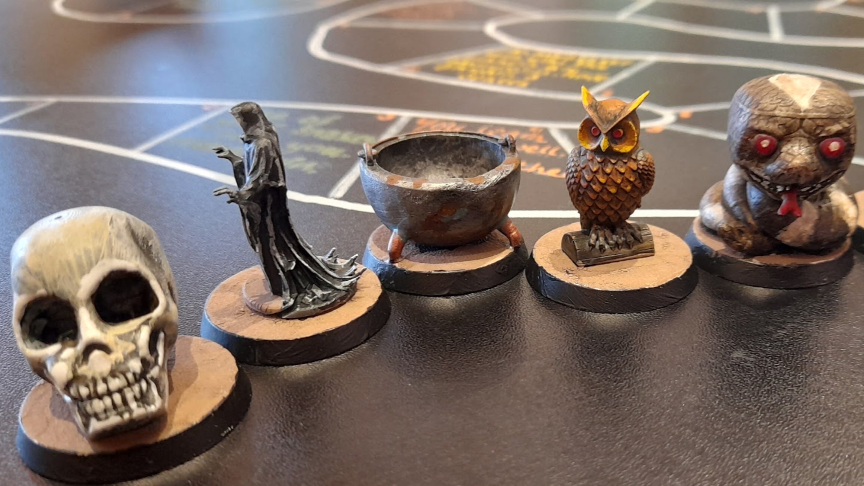 Selection of spooky game counters for Roman Ghost Investigator half-term trail at Chedworth Roman Villa