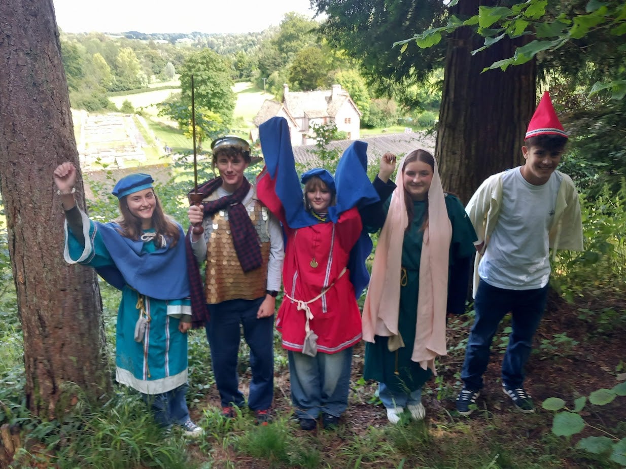 Dress-up at Chedworth Roman Villa