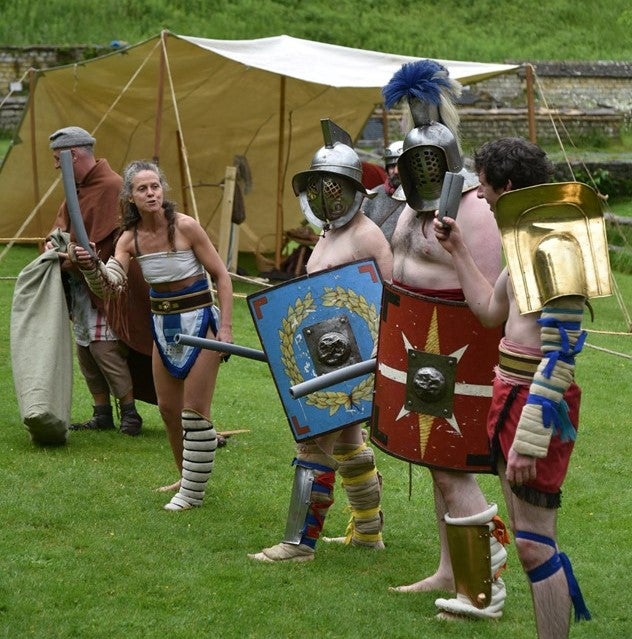 Gladiators at Chedworth Roman Villa - Alisa Valint