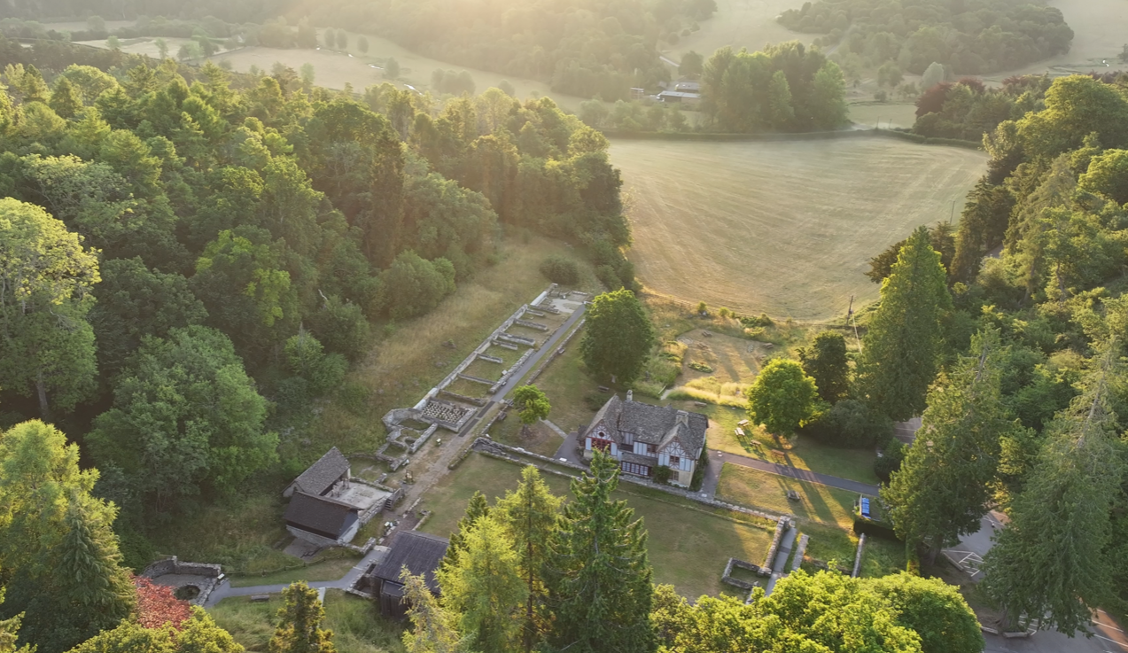 View of Chedworth from above - National Trust