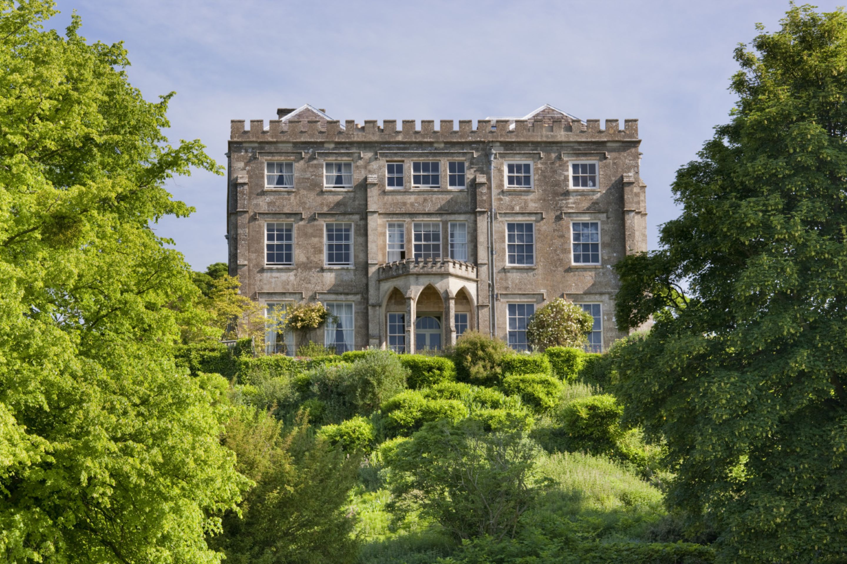 The south front of the house, Newark Park, Gloucestershire