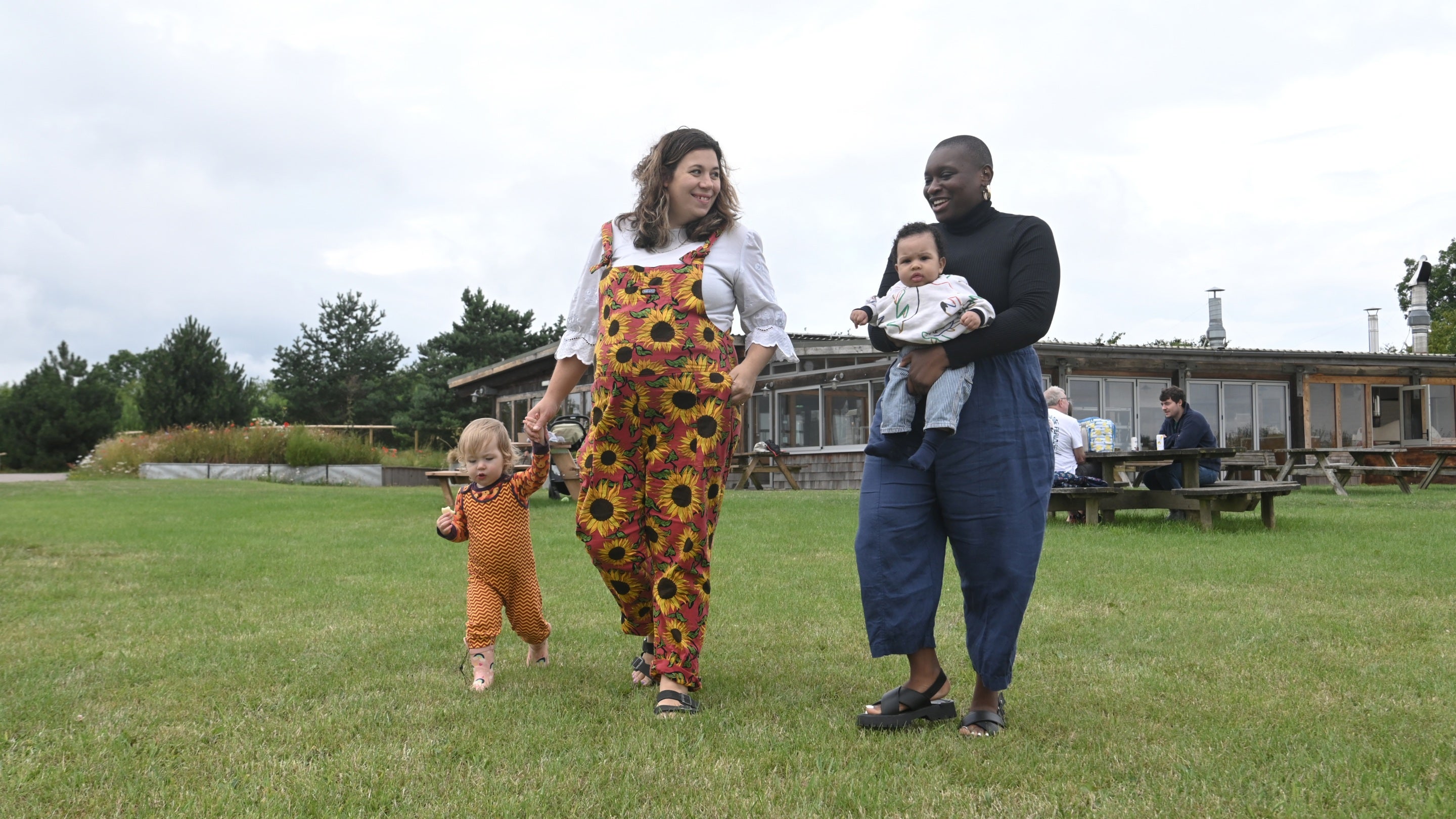 Visitors exploring Tinkley Gate at Woodchester Park